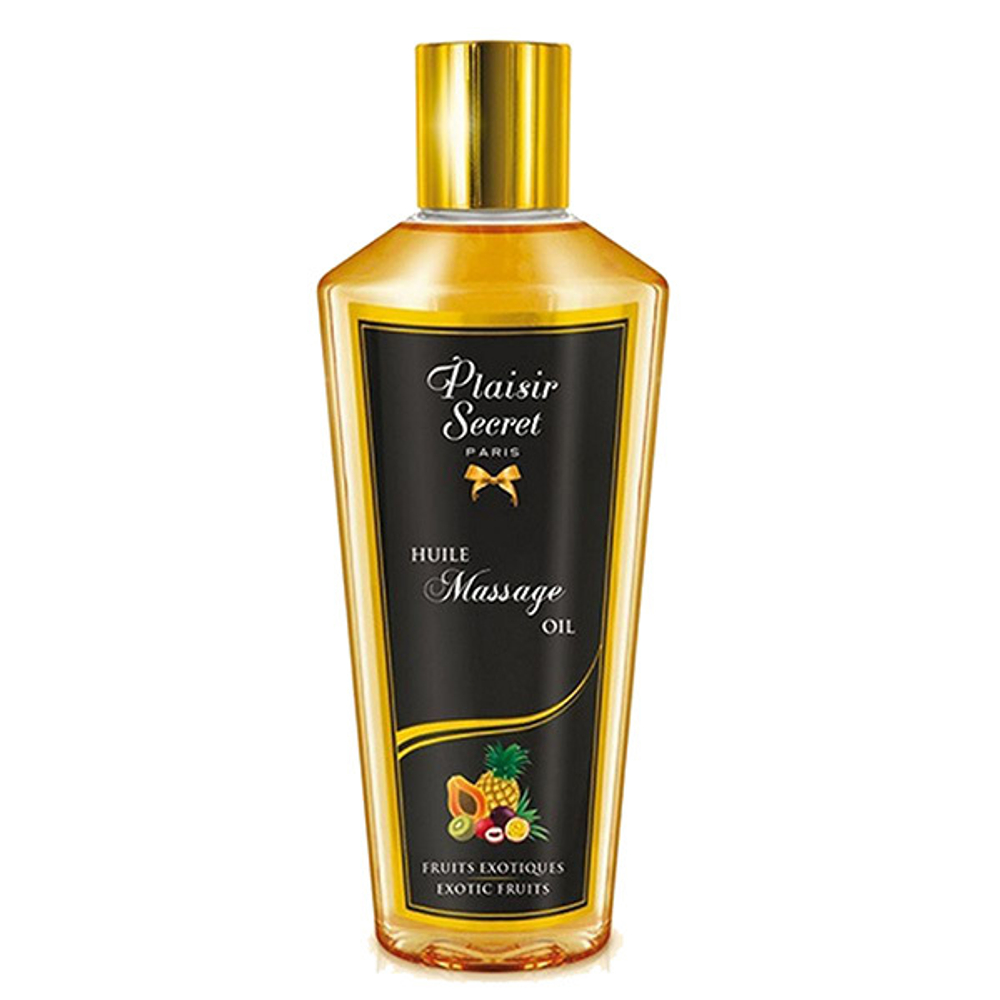 Сухое массажное масло с ароматом экзотических фруктов Plaisir Secret Huile Massage Oil Fruits Exotiques 30мл
