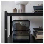 Короб для хранения с крышкой IKEA KUGGIS (КУГГИС), Пластик, Черный, 26x35x15 см