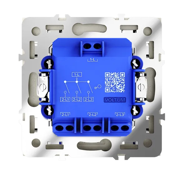 Выключатель трехклавишный Voltum S70 Шелк VLS030104