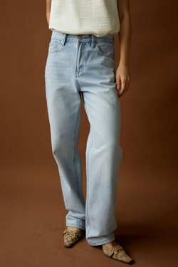 Джинсы прямые relaxed fit голубые
