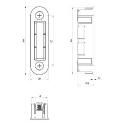 Ответная планка FUARO Alutop BL черная /64043/