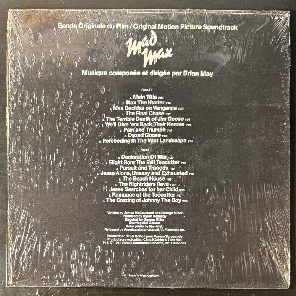 Mad Max - Original Motion Picture Soundtrack (США 1980г.) Т