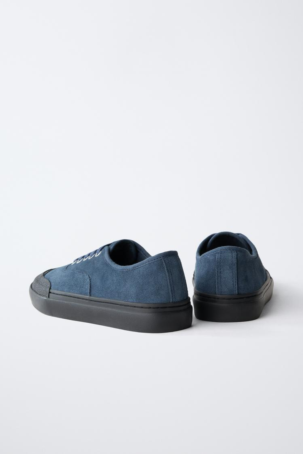 ZARA КОЖАНЫЕ КРОССОВКИ, СИНИЙ