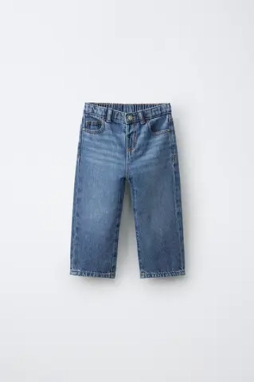 ZARA ДЖИНСЫ STRAIGHT, ВЫЦВЕТШИЙ СИНИЙ