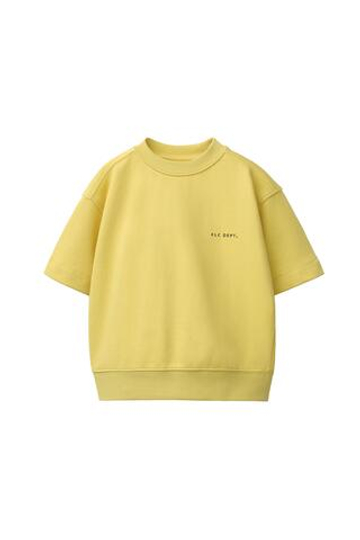 ZARA ТОЛСТОВКА С КОРОТКИМИ РУКАВАМИ И РЕЛЬЕФНОЙ НАДПИСЬЮ, ЖЕЛТЫЙ