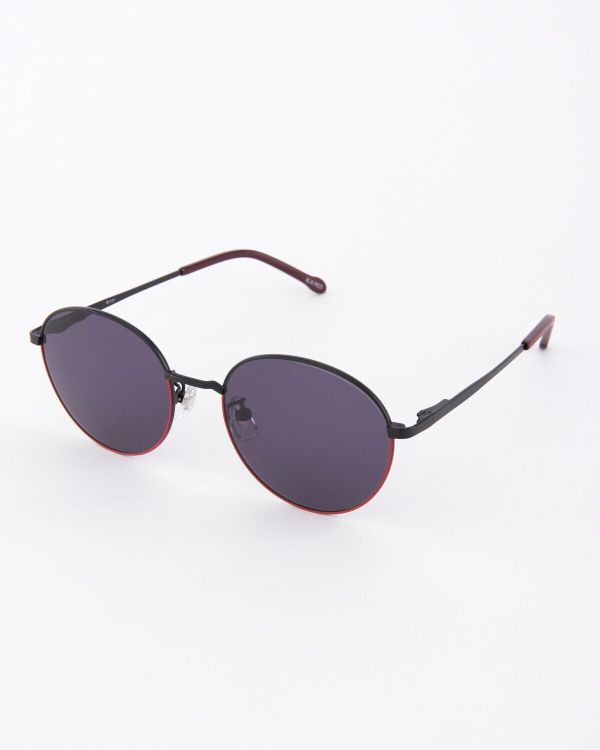 Очки солнцезащитные Spunky Round 2 Black-Red. dark grey - фото 2
