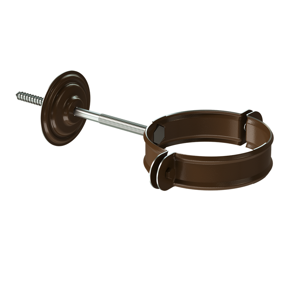 Docke STAL PREMIUM Хомут трубы D90 (Каштан 8017)
