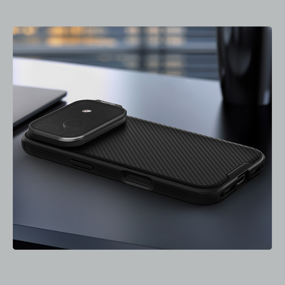 Чехол защитный черный на смартфона iPhone 17 Pro, серия CamShield Prop (версия с тонированной крышкой объектива) от Nillkin