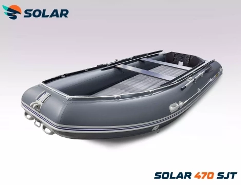 Лодка надувная моторная solar-470 super jet tunnel