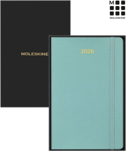 Еженедельник 2026 Moleskine Precious & Ethical MAMBA 13х21см (DSPRETK812WN3) бирюзовый в подар.коробке