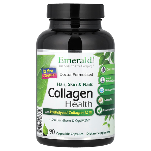 Emerald Laboratories, Collagen Health для мужчин и женщин, 90 растительных капсул