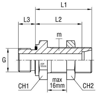 Штуцер FDE DL12 BSP 3/8" (корпус) CAST