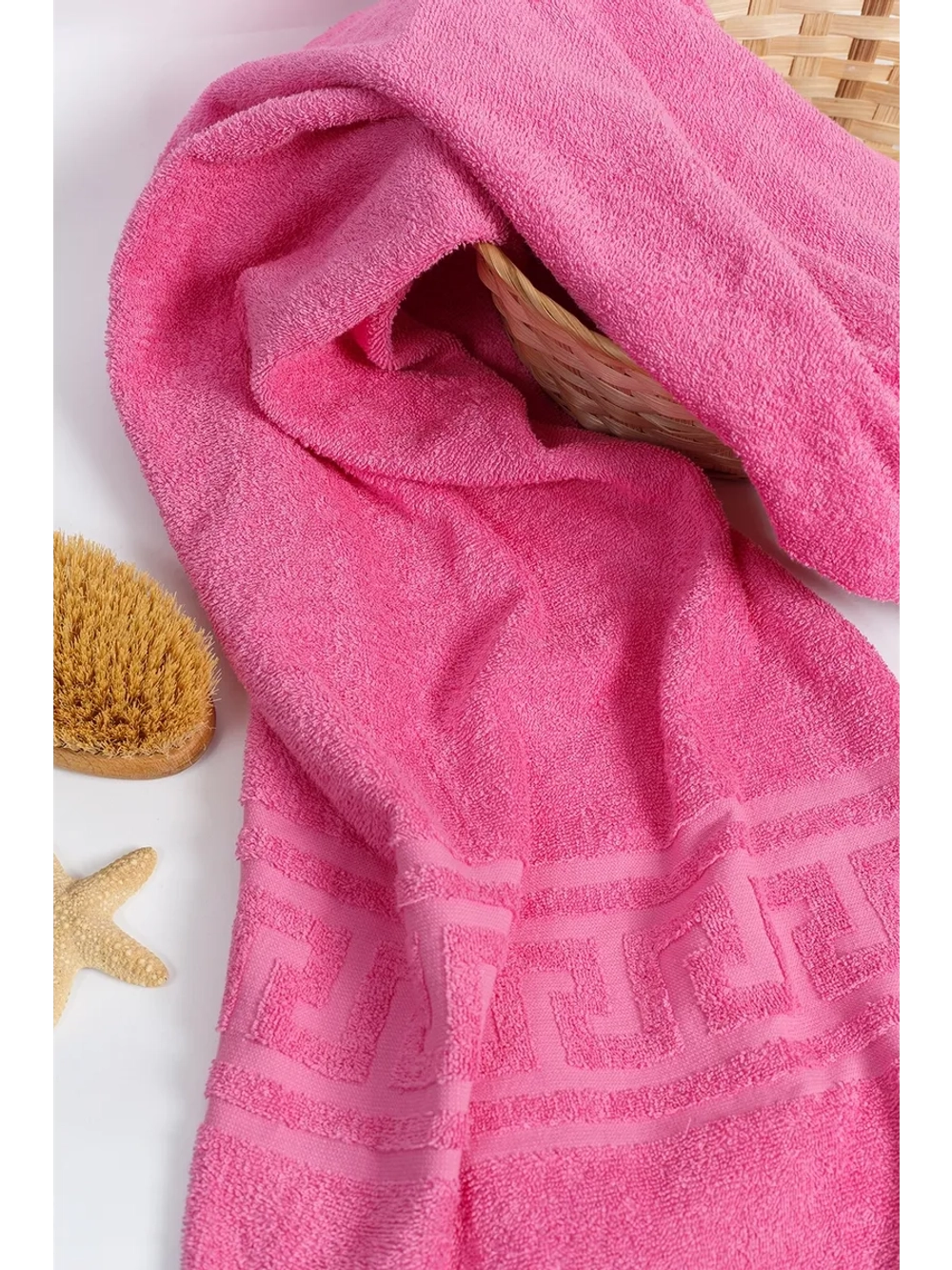 Полотенце махровое, г/к, 380 гр/м2, цвет: 105-ярко-розовый,