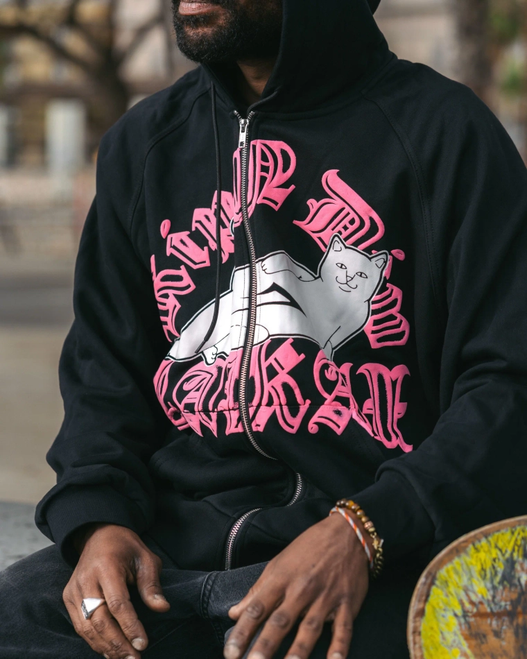 Худи RIPNDIP X LAKAI Zipper Black
