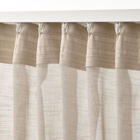 Комплект штор IKEA HALLEBRACKA (ХАЛЛЕБРАКА), Бежевый, 145x250 см, 2 шт