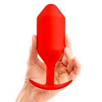 Красная пробка для ношения 18,5см b-Vibe Snug Plug 6 BV-029-RED