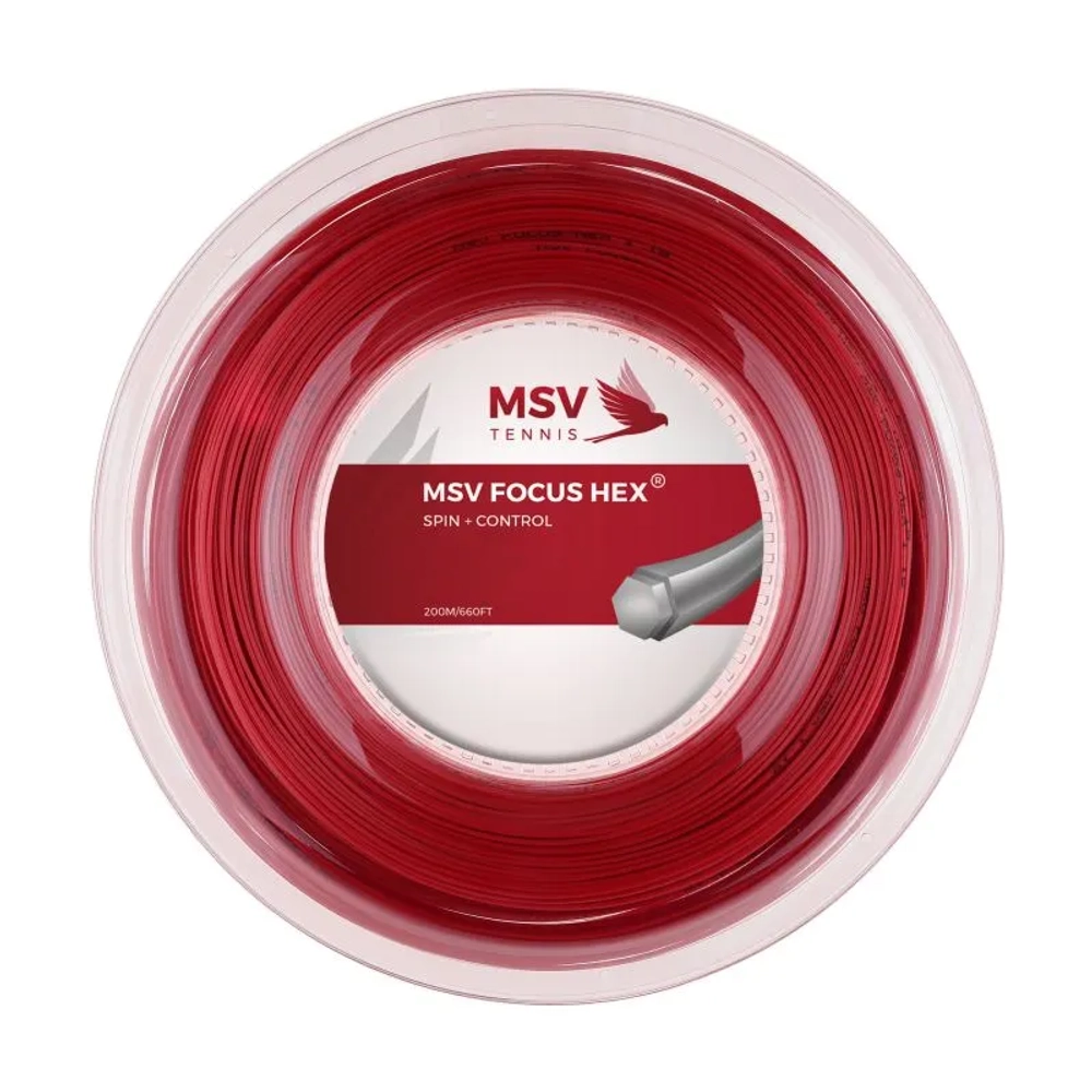 Струны теннисные MSV Focus Hex (200 m) - red