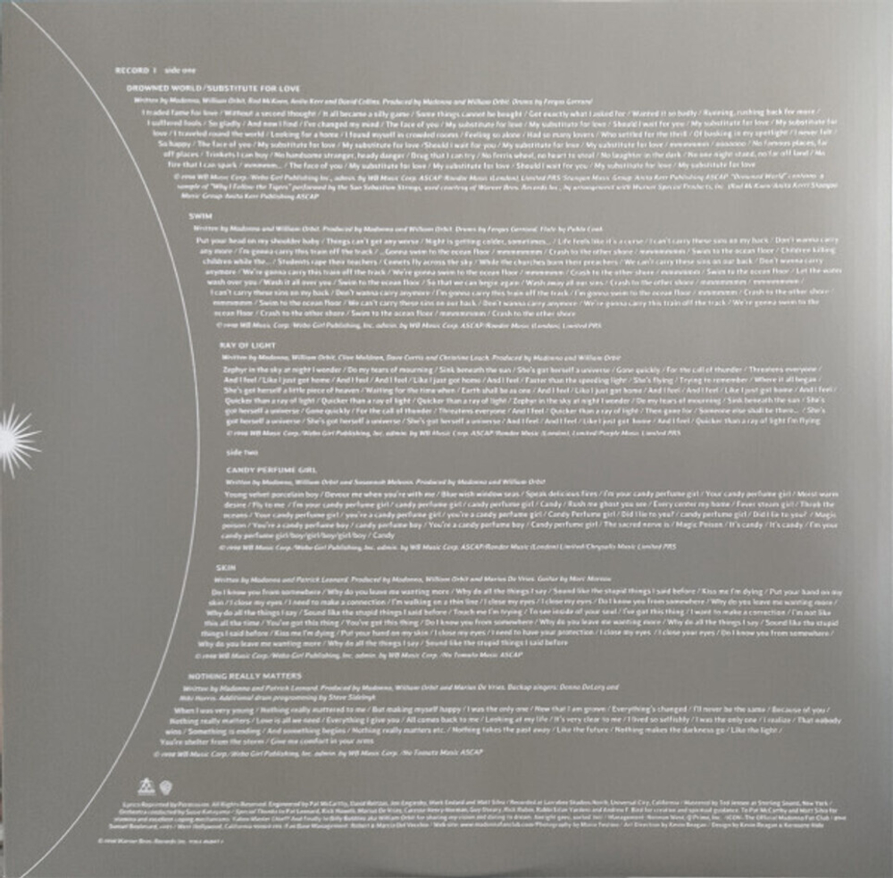 Madonna / Ray Of Light (Coloured Vinyl)(Limited Edition)(2LP)