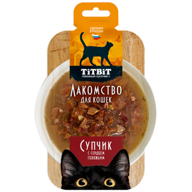 Лакомство TitBit Супчик с сердцем говяжьим для кошек 55 г