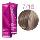 Londa Color стойкая крем-краска, 7/18 жареный миндаль, 60мл