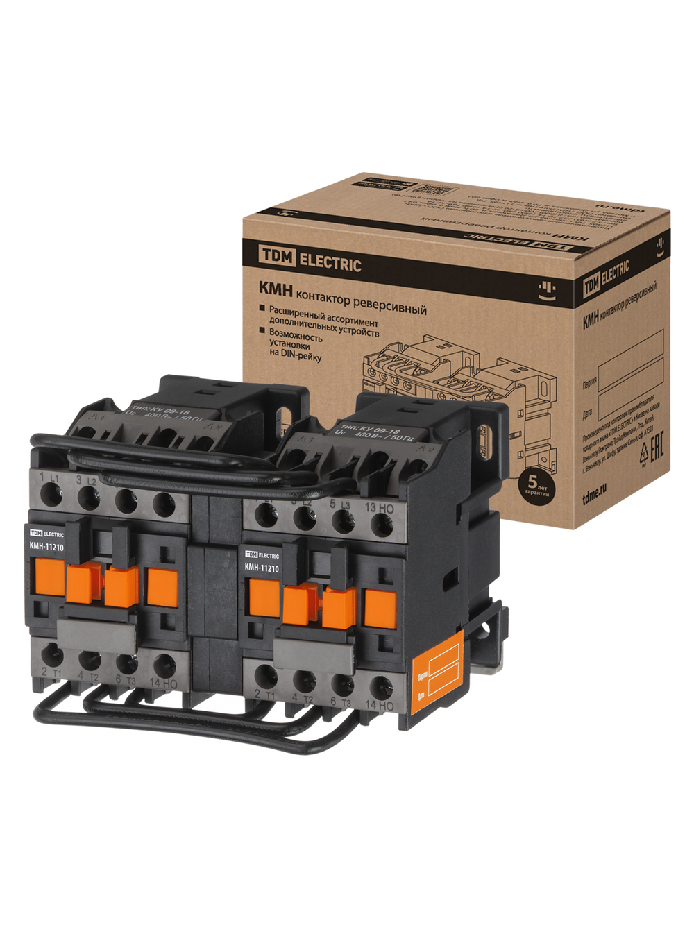 Контактор КМН-11230 реверс 12А 400В/АС3 2НО TDM SQ0761-0004