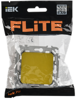 FLITE Выключатель 1-клавишный 10А ВС11-1-0-ФлЖК желтый карри IEK