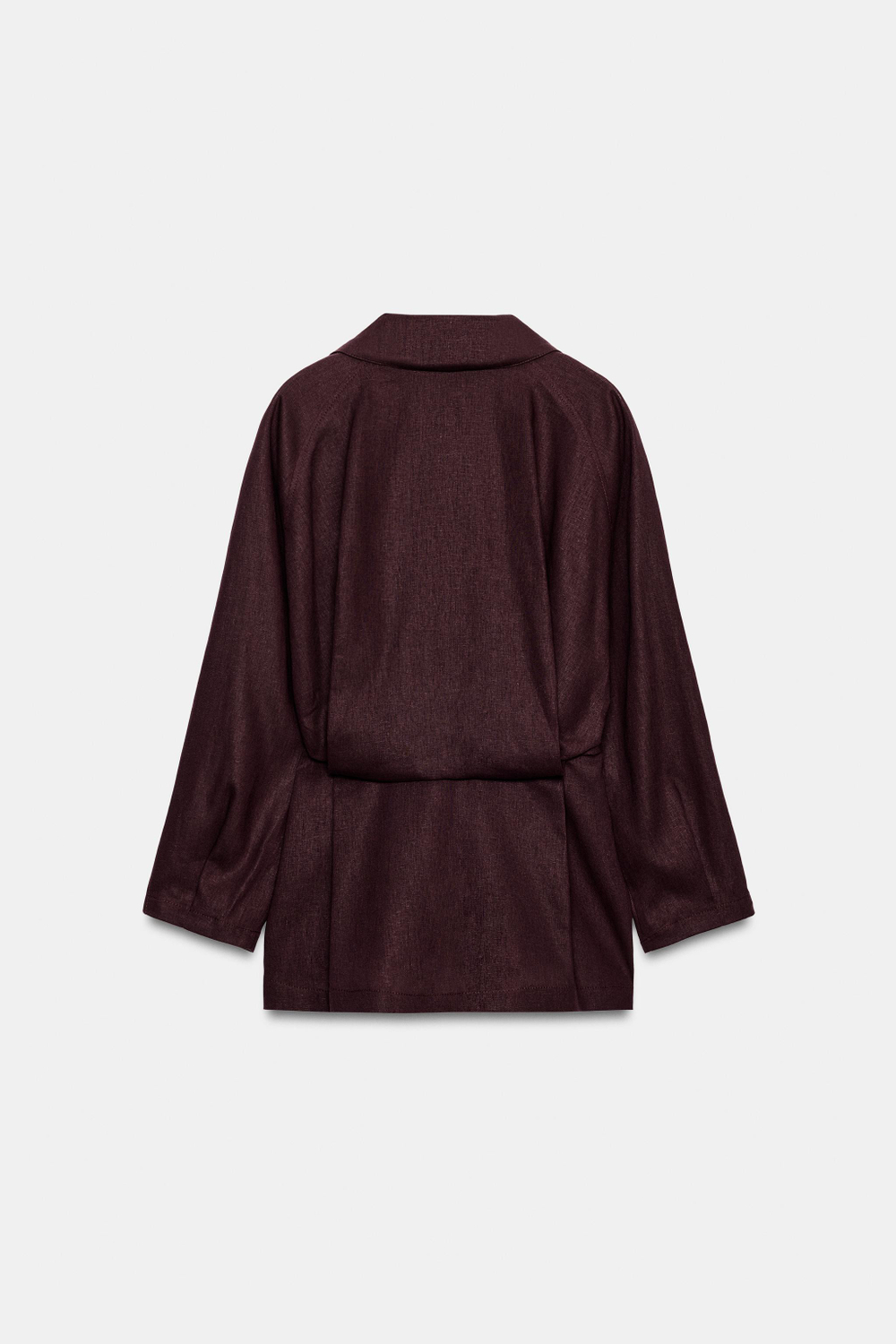 ЛЬНЯНАЯ КУРТКА СО СКЛАДКОЙ НА СПИНКЕ — ZARA