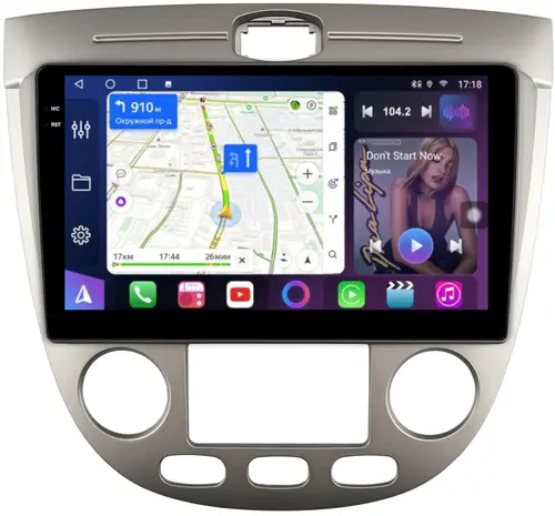 Магнитола для Chevrolet Lacetti хэтчбек (климат) - FarCar S500-TS10 монитор 9.5" QLED на Android 14, Быстрая, CarPlay, 4G SIM-слот