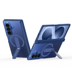 Противоударный чехол синего цвета с MagSafe и поворотной подставкой для Samsung Galaxy Z Fold 8 Ultra, серия Kind Series Case от Dux Ducis