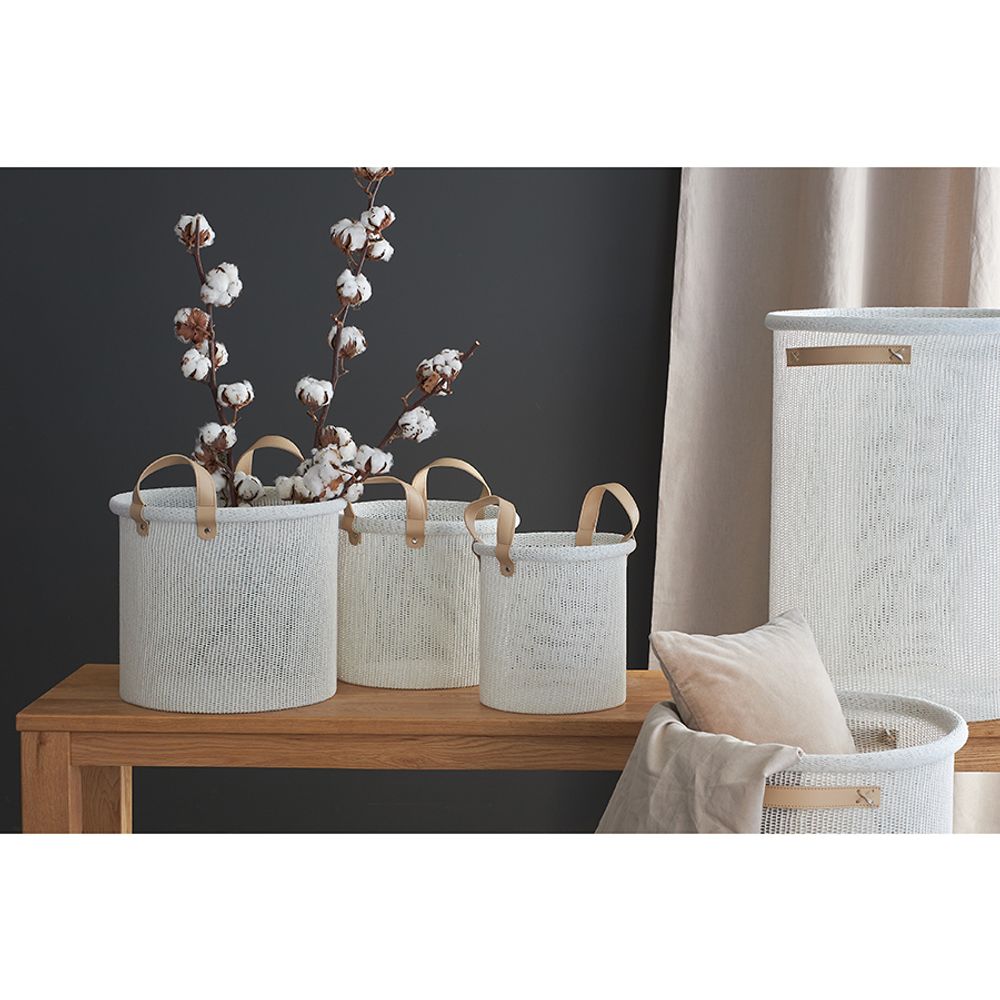 Корзина для хранения Sustainable collection, Ø37х52 см, молочная