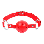 Красный кляп-шарик на регулируемом ремешке с кольцами Bior Toys Notabu NTB-80533