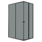 Душевое ограждение Niagara Eco NG-1012-14QT (120х80х190) прямоугольник,раздвижное,черный,стекло тонированное,1 место