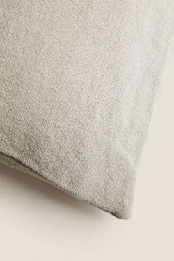 ZARA HOME ЛЬНЯНОЙ ЧЕХОЛ ДЛЯ ДЕКОРАТИВНОЙ ПОДУШКИ, СВЕТЛО-ЗЕЛЕНЫЙ