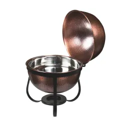 Чафиндиш (мармит) 7 л Antique круглый нерж. с покрытием на подставке P.L. Proff Cuisine