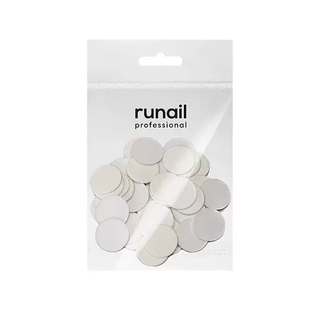 Сменные файлы для педикюрного диска белые M (20мм) 180 грит Runail, 50 шт