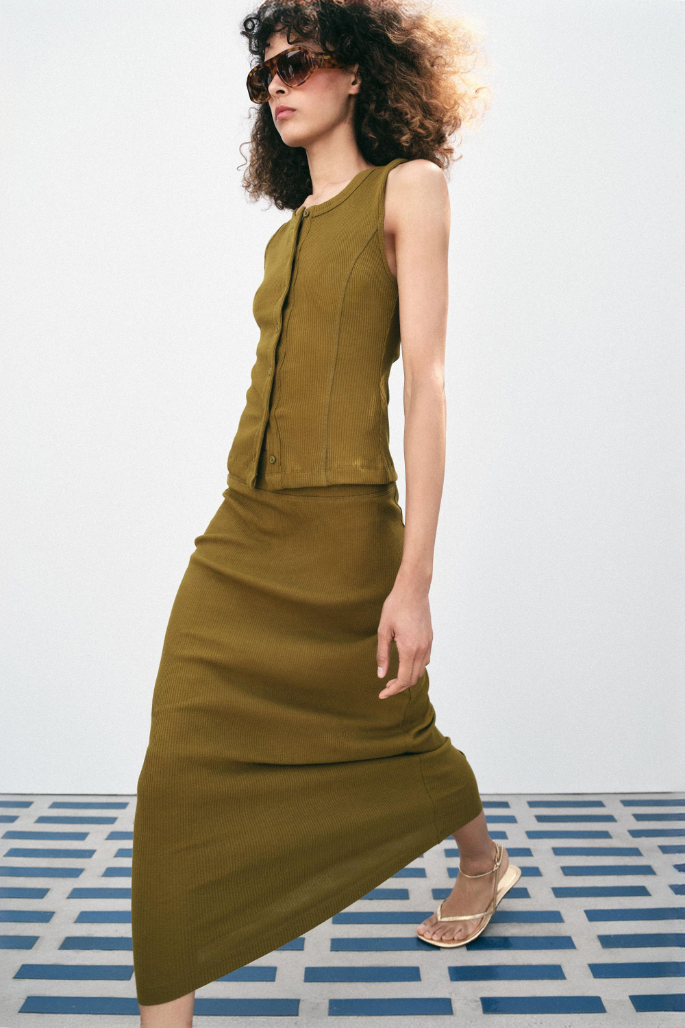ПРЯМАЯ ЮБКА В РУБЧИК — ZARA