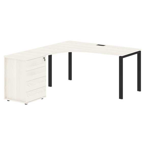 Стол эргономичный с тумбой EUCET 1518(L)  1560х1880х750 EDIS