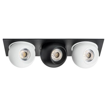 Комплект из светильников и рамки 3*LED 27W 3000K i537627262 чёрный/белый InteroBall Lightstar