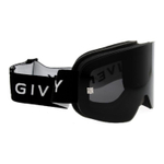 Givenchy Logo Ski Goggle In Matte Black & Smoke