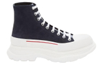 Alexander McQueen Tread Slick Short Combat Boots Men"s Marine Blue