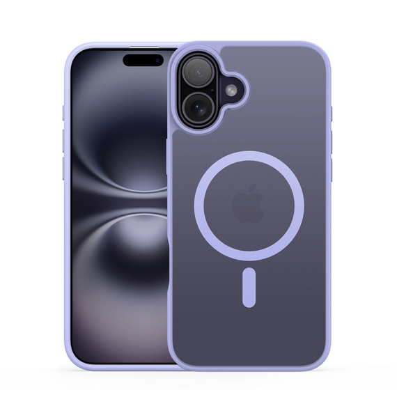 Прозрачный матовый чехол светло-фиолетовый цвет и с MagSafe для iPhone 16 Plus, серия Yind Series от Dux Ducis