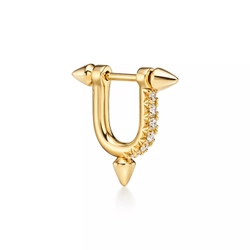 Серьги из жёлтого золота 18k с бриллиантами ,Tiffany 💎 Titan Pharrell Williams- В наличии