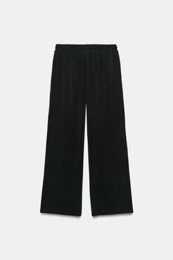 ZARA ПРЯМЫЕ ДЛИННЫЕ БРЮКИ, ЧЕРНЫЙ