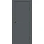 Фото межкомнатной двери экошпон Profilo Porte P-19 графит глухая кромка ABS в цвет полотна
