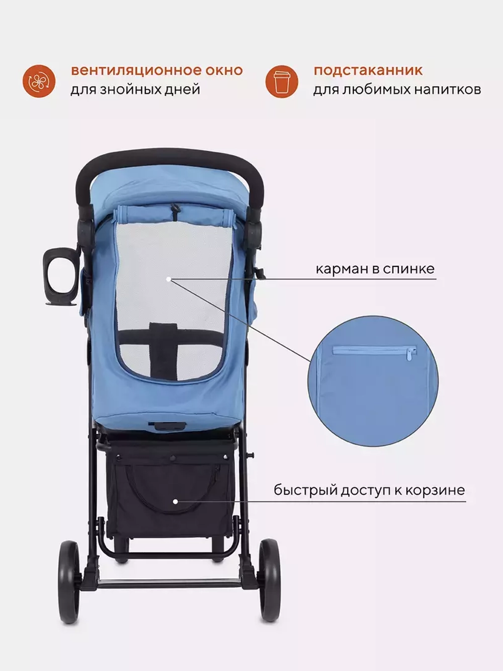 Коляска детская RANT basic "KIRA" RA090 Blue