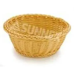 Корзина для хлеба d18,5 см h7,5 см плетеная ротанг бежевая SUNNEX