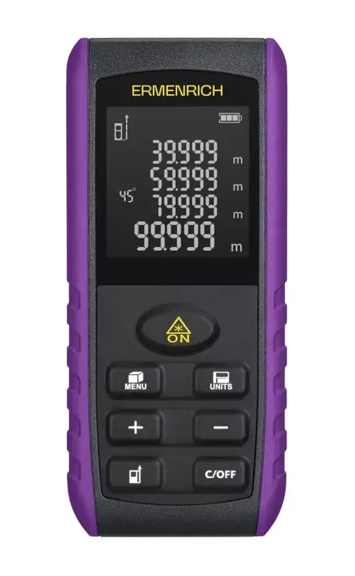 Лазерная рулетка Ermenrich Reel PRO GE80, фиолетовый