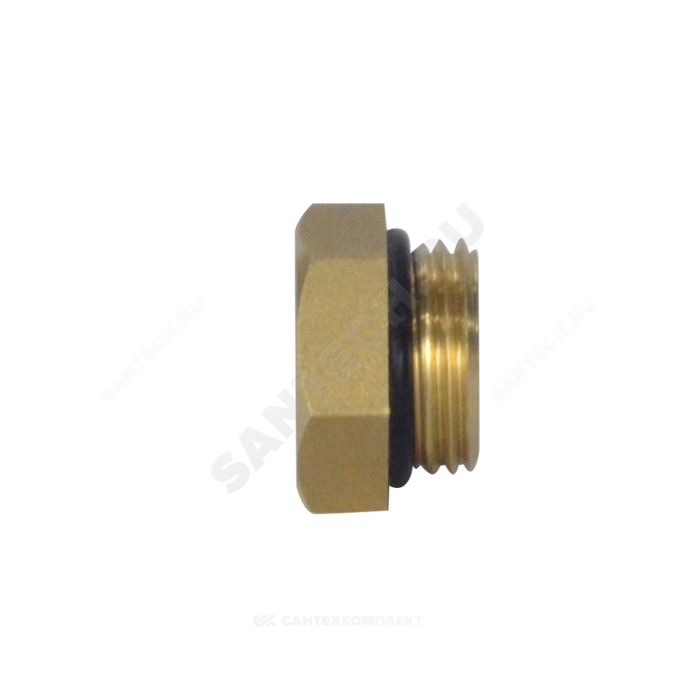 Футорка латунь Ду 15х8 (1/2"х1/4") с резиновым кольцом НР/ВР Апогей 310013