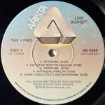 The Kinks ‎– Low Budget (Канада 1979г.)