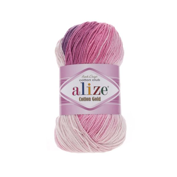 Пряжа Alize (Ализе) Cotton Gold Batik / уп.5 мот. по 100 г, 330м, 3302 секционный